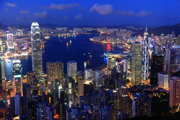 Cercles muraux Hong Kong Hong Kong au crépuscule