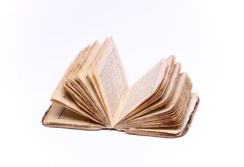 old vintage book on white background