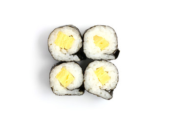 Fresh Maki Rolls isolated in white background