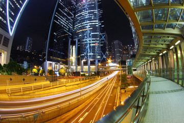 Fototapeta na wymiar Ruch w centrum miasta, perła na wschód: Hong Kong.