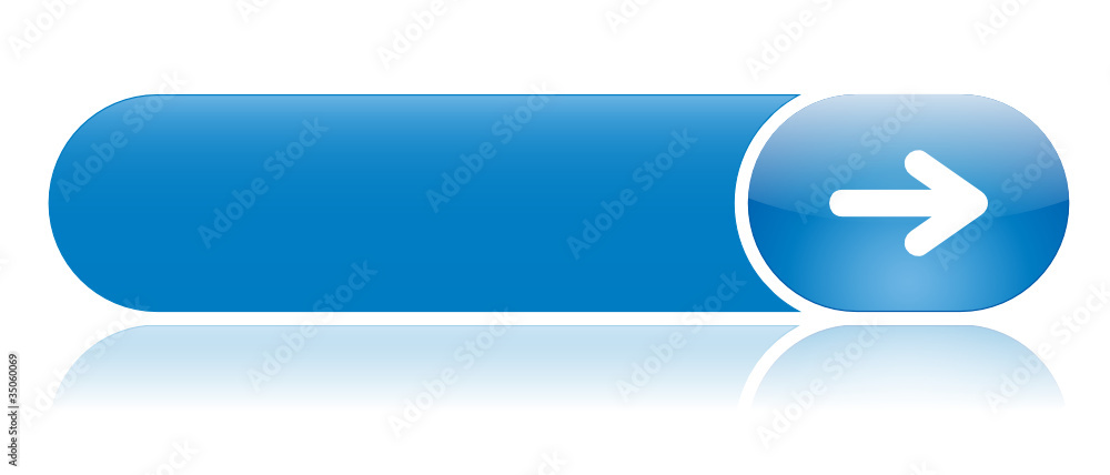Aufkleber blue web button (template vector internet arrow click here)