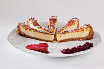 Cheescake Slice with Soft Fruits