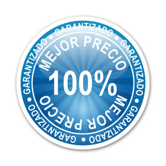 Pegatina 100% MEJOR PRECIO GARANTIZADO