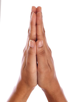 Hands in prayer position