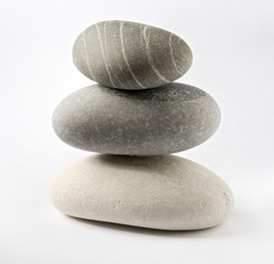 Stones on the white background