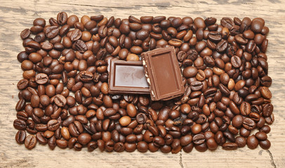 coffee bean and chocolate