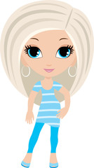 Woman cartoon. vector