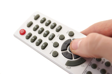 hand and remote control