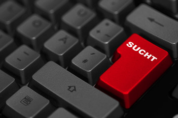 Taste Sucht rot Tastatur