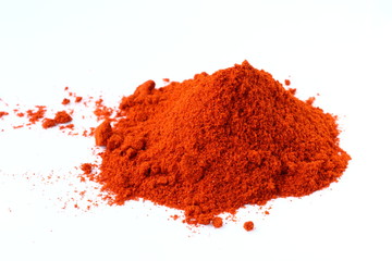 Food spice pile of red ground Paprika