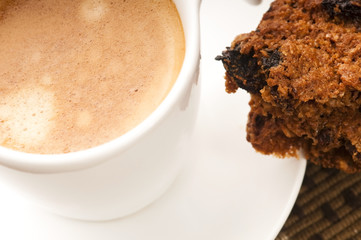 Cookies with hot coffee