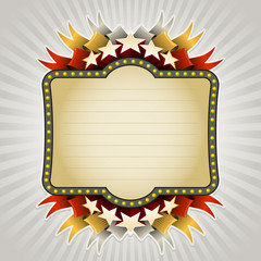 Ribbon stars show banner