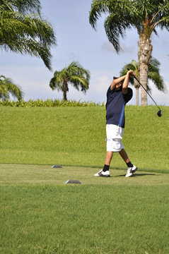 Preteen Golfing