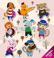Naklejka premium cartoon animal icons
