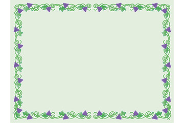 飾り枠（ブドウ）