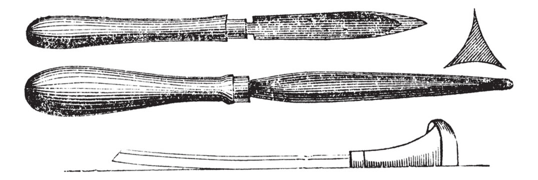 Steel engraving hand tools vintage engraving