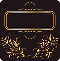 Background with golden ornament