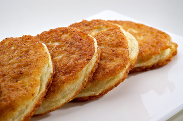 Potato pancakes with sour cream