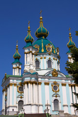 Fototapeta na wymiar Saint Andrey's Cathedral. Kiev, Ukraine.