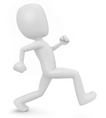 3D Render of Man Running