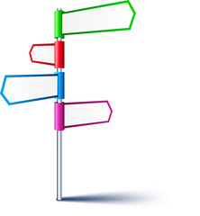 Empty direction sign.