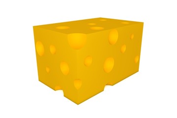 Cheese isolated on white background