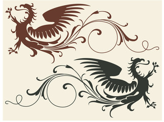 Fototapeta premium Heraldic symbol in the form of an eagle