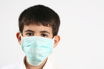 little boys and a mask