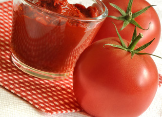 sos pomidorowy ze świeżymi pomidorami - obrazy, fototapety, plakaty