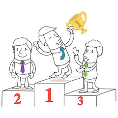 Geschäftsmann, Siegerehrung