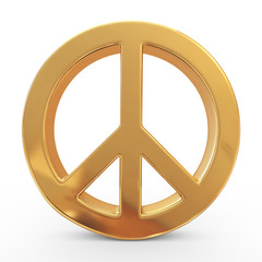 Peace sign. 3d