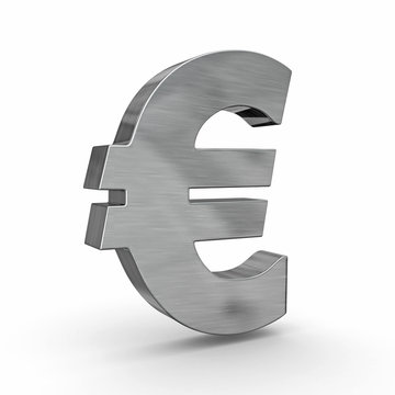 Sign of euro. 3d