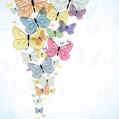 Abstarct background with colorfull butterfly.