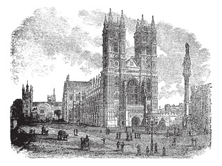 Fototapeta premium Westminster Abbey or Collegiate Church of St Peter in London En