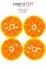 Orange fruit isolate on white
