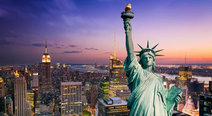 Foto op Plexiglas New York statue de la Liberté © Beboy