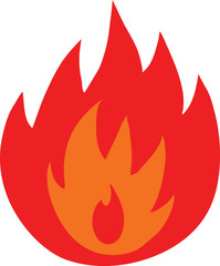 Symbol of fire flames isolated