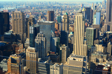 Obraz premium Aerial view of Manhattan