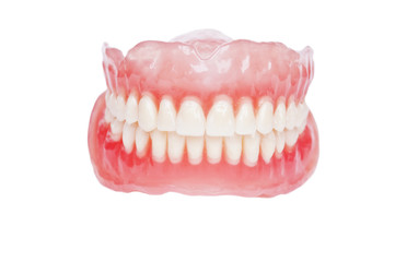 Denture isolated on white