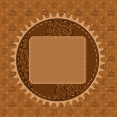 Beautiful background with a lace and coffee cup.