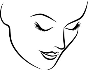 Beautiful fashion woman's face. Vector
