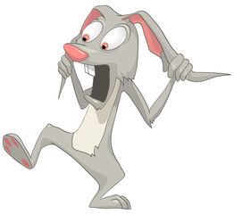 Fototapeta premium Cartoon Character Rabbit