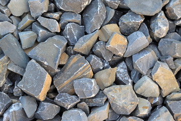 piles of gray stone