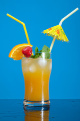 Mojito  strawberries  cocktail.