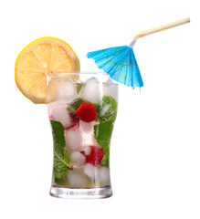 Mojito  strawberries  cocktail