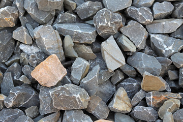 piles of gray stone