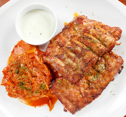 Ribs with smoky spicy sauce