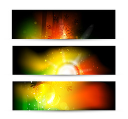 Naklejka premium Abstract vector glowing background