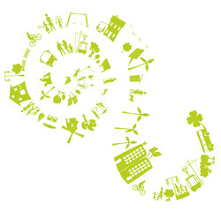 vie écologique en tourbillon