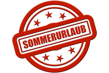 Sternen Stempel rot rel SOMMERURLAUB